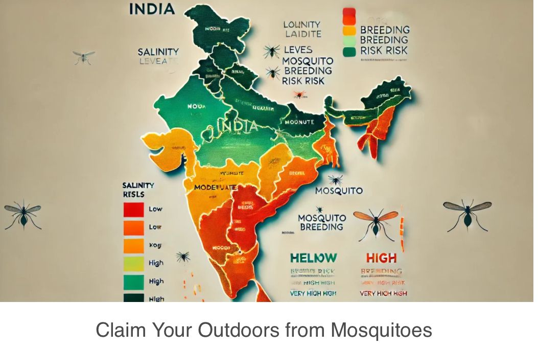 Most low moderate Saline areas affected by Mosquito Breeding through out the year